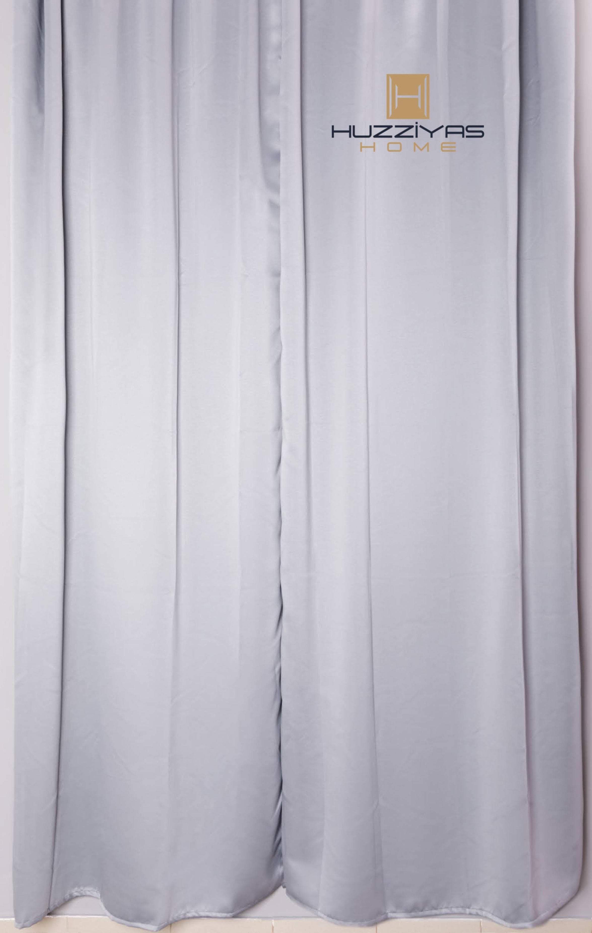 Világosszürke Blackout Kész Sötétítő 150x250 cm - párban Huzziyas Home