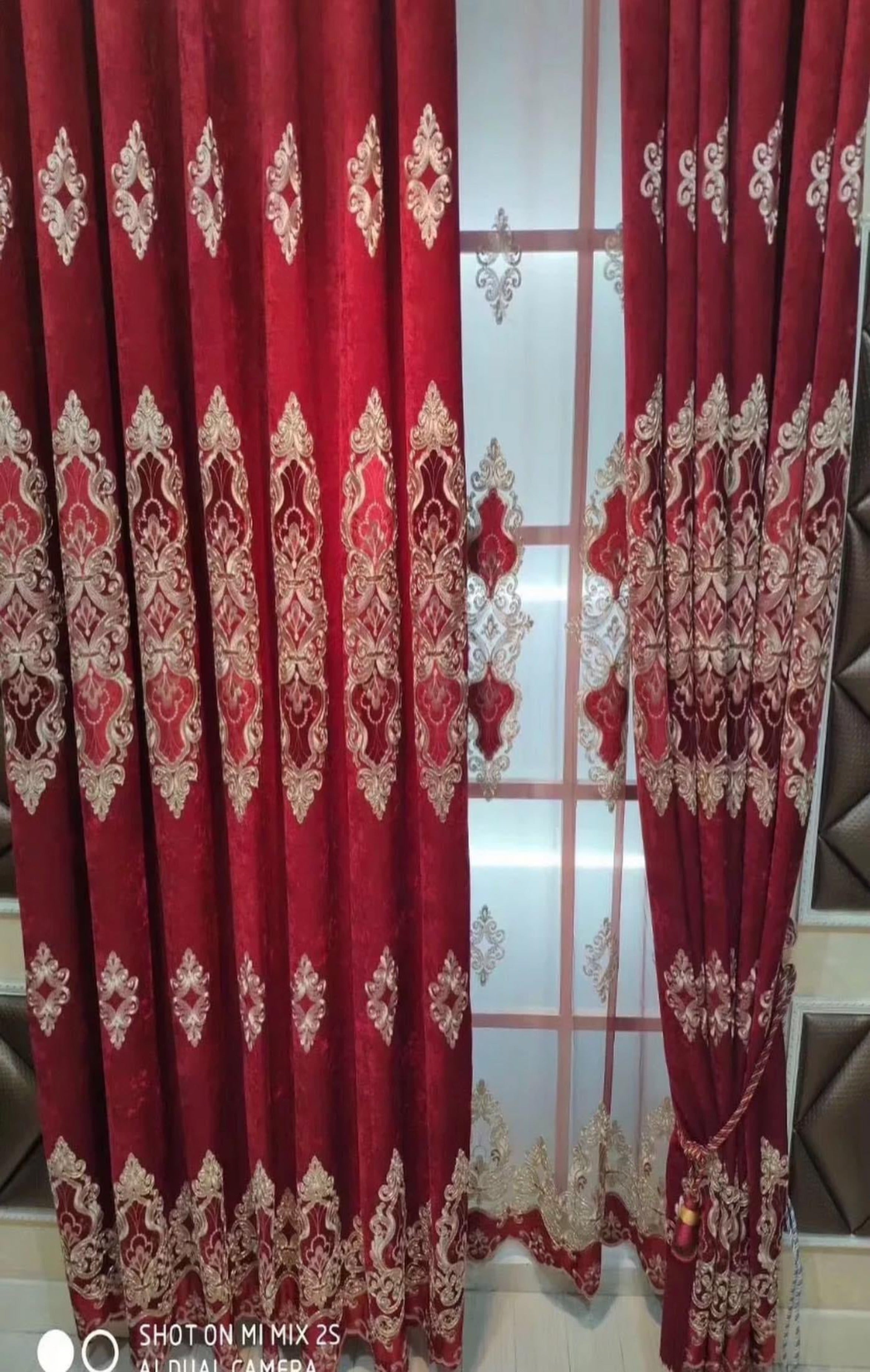 Piros Szulejmán Függöny Szett Huzziyas Home