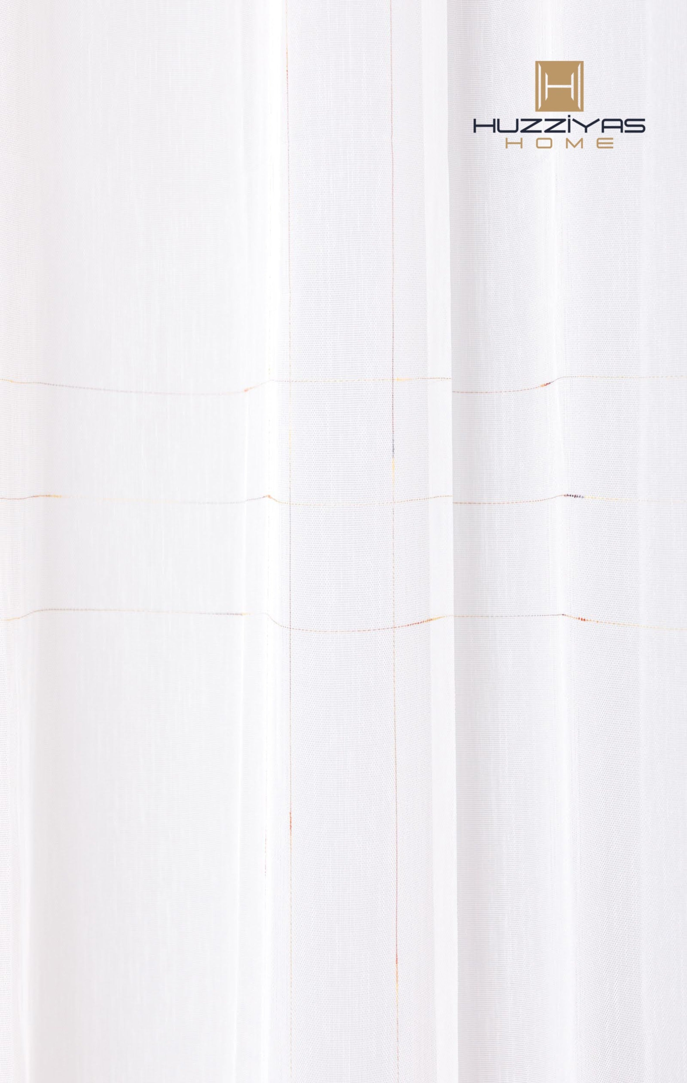 Vékony Arany Csíkos Kész Függöny 300x250 cm Huzziyas Home