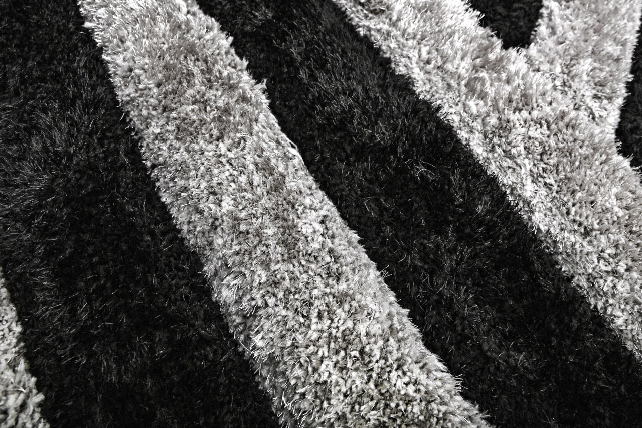California 3D Parkettás Grey - Black Szőnyeg 160 x 220 cm Huzziyas Home