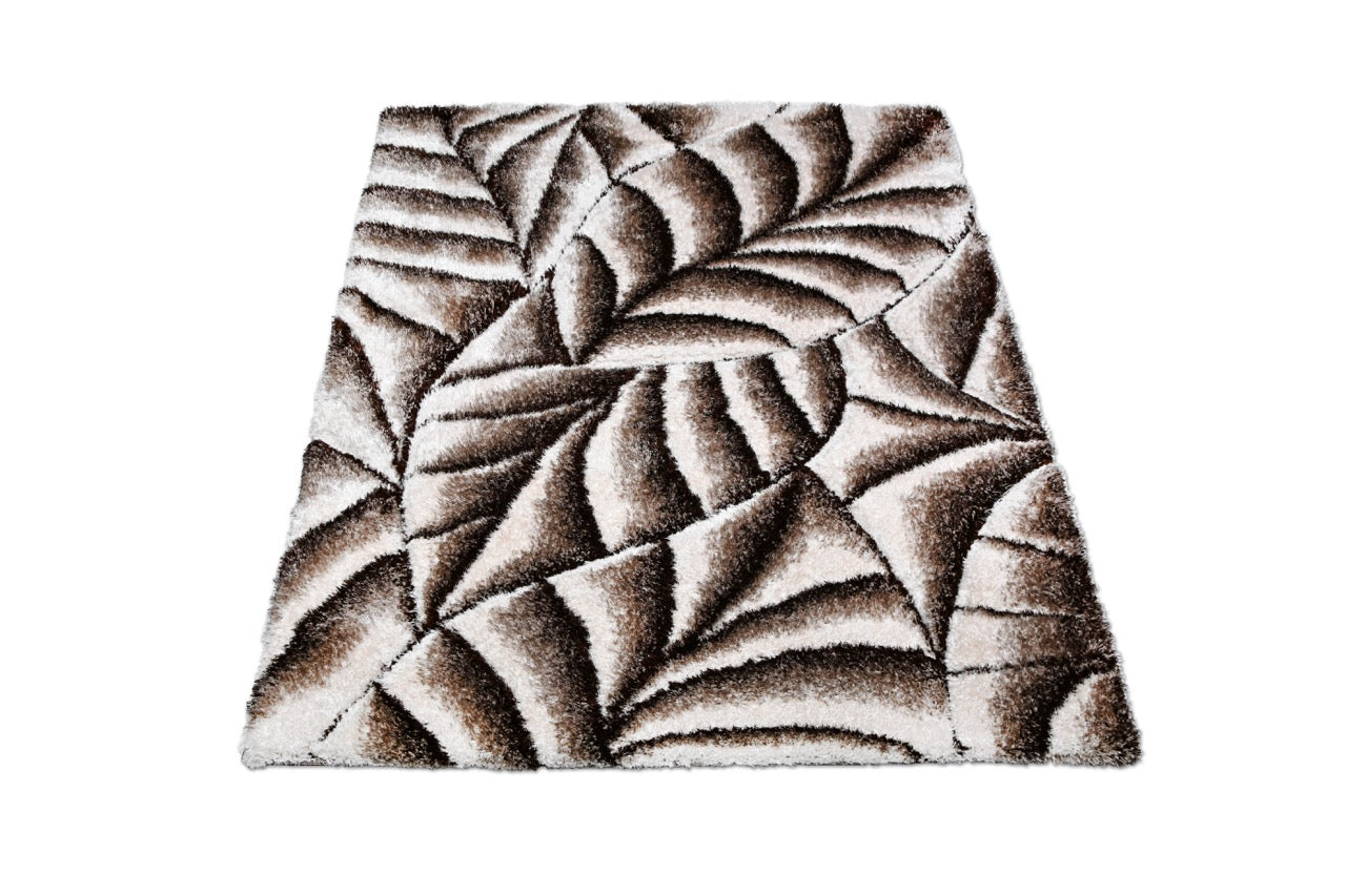 California 3D Levél mintás Vizon - Beige Szőnyeg 160 x 220 cm Huzziyas Home