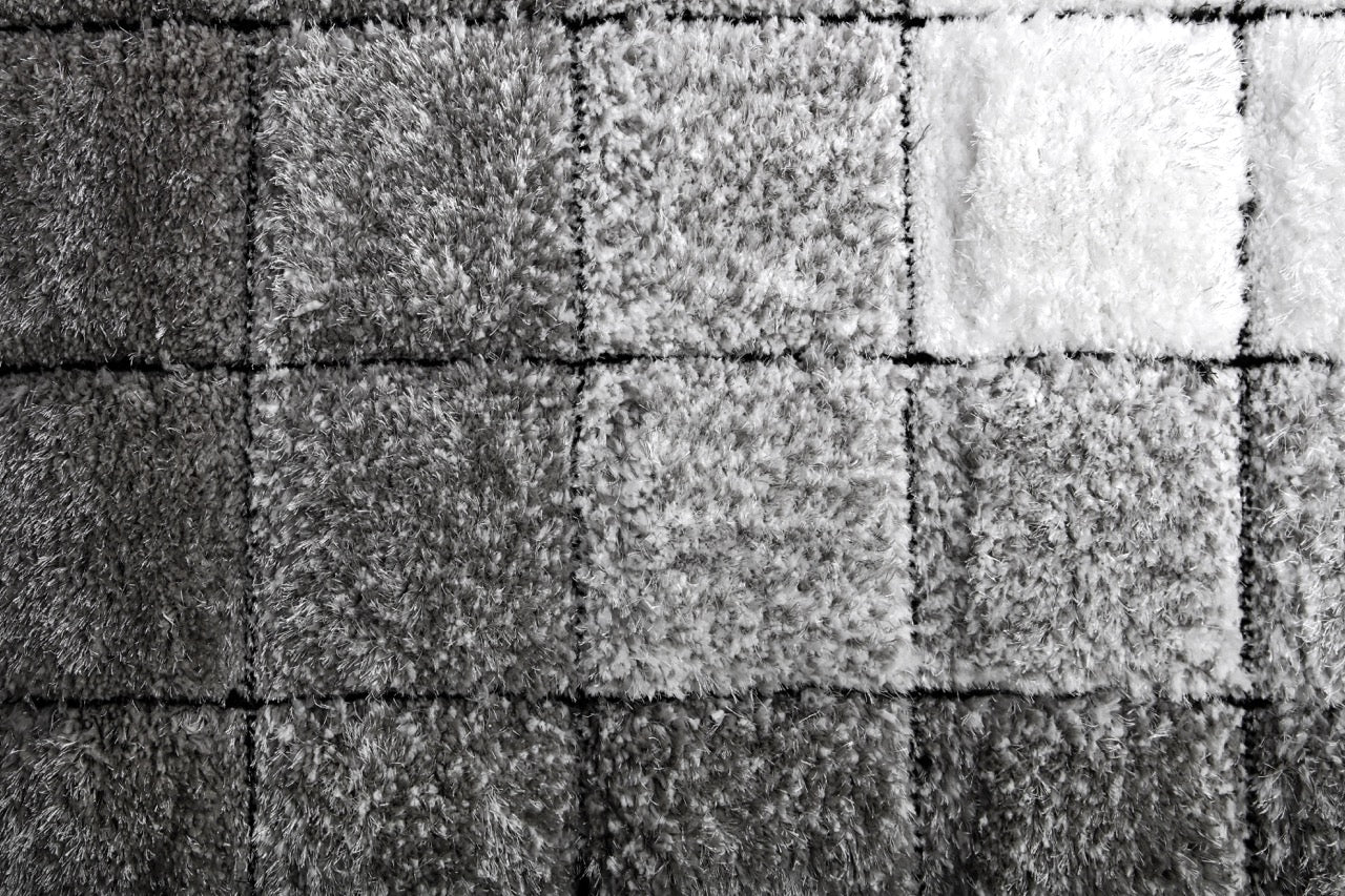 California 3D Kockás Grey - White Szőnyeg 60 x 110 cm Huzziyas Home