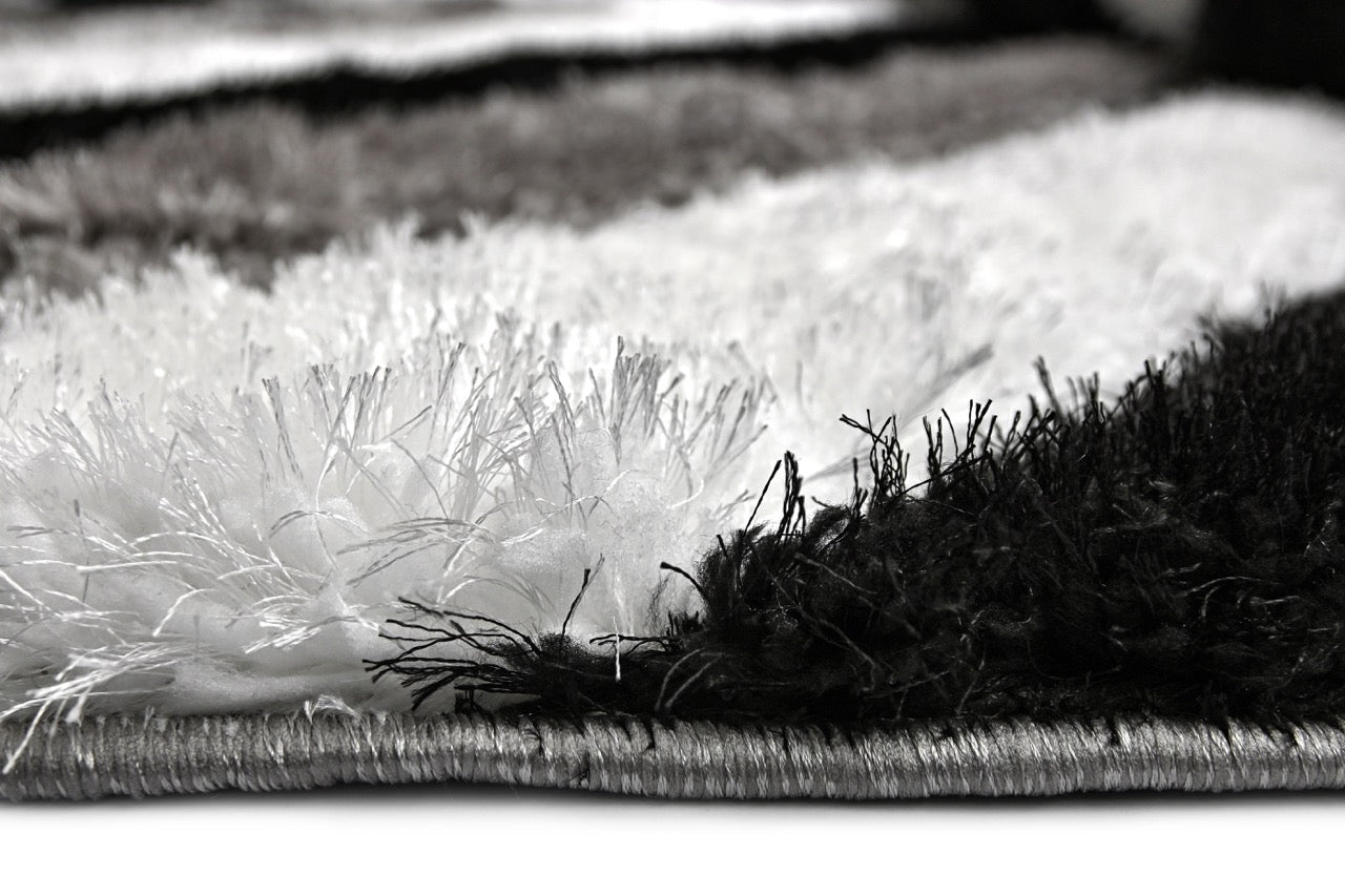 California 3D Háromszöges Grey - Black Szőnyeg 160 x 220 cm Huzziyas Home