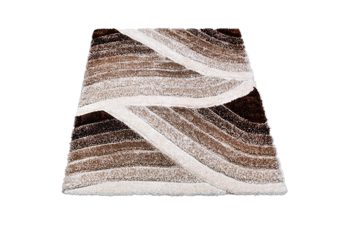 California 3D Hullám Vizon - Beige Szőnyeg 120 x 170 cm Huzziyas Home