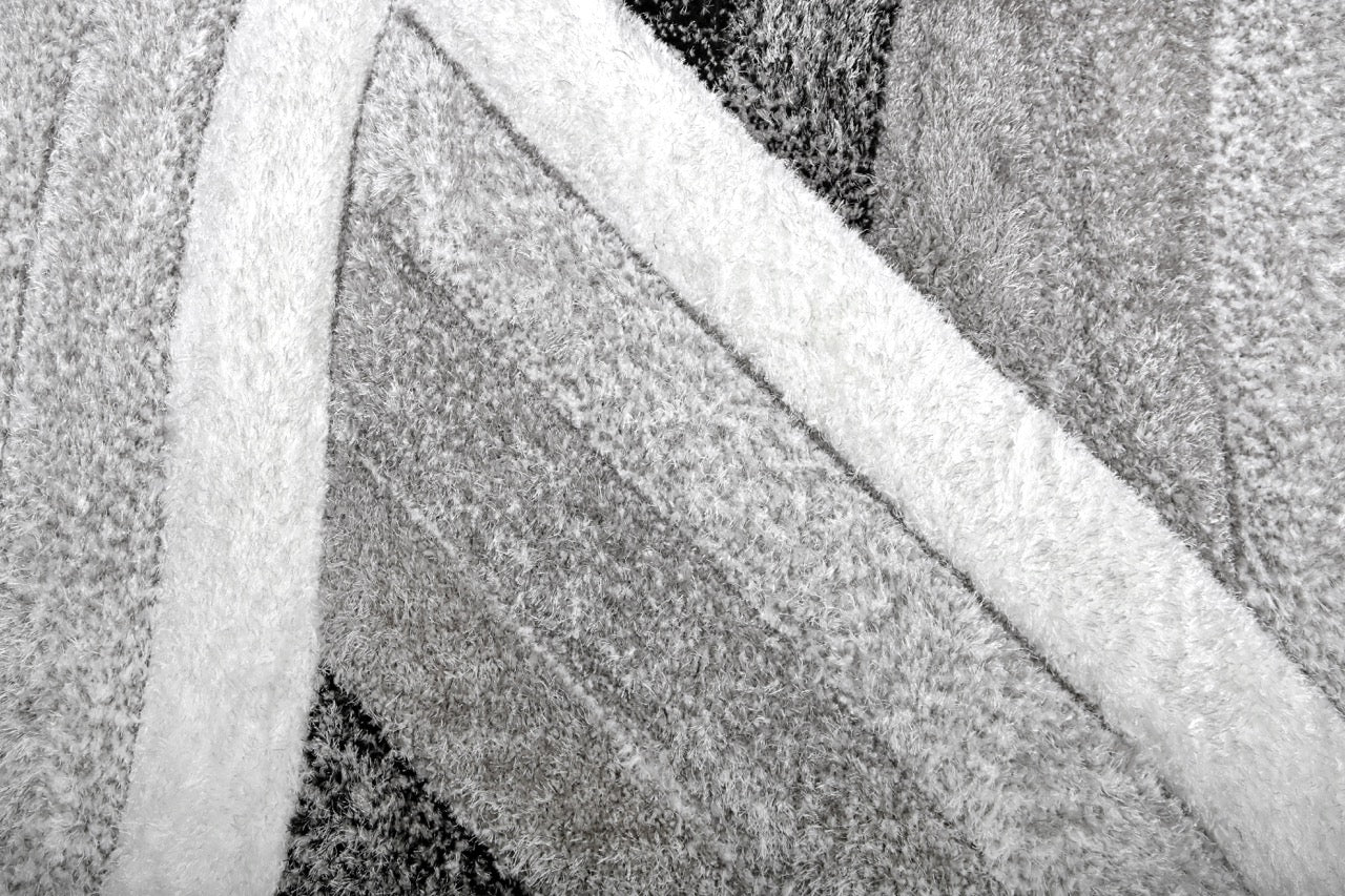 California 3D Hullám Grey - Black Szőnyeg 160 x 220 cm Huzziyas Home