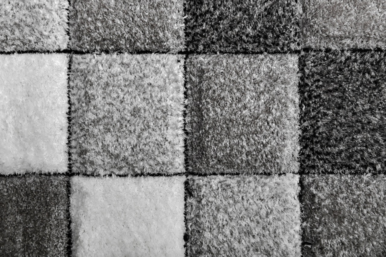California 3D Kockás Grey - Black Szőnyeg 120 x 170 cm Huzziyas Home