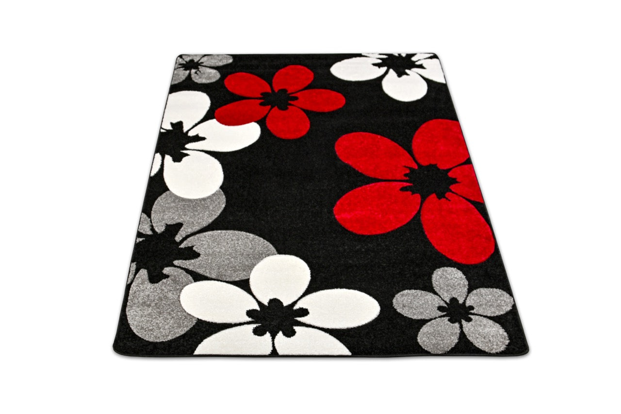 Margaret Flower Black Szőnyeg 200 x 280 cm Huzziyas Home